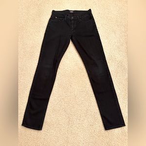 Hudson Black Wash Straight Leg Jeans, Size 28